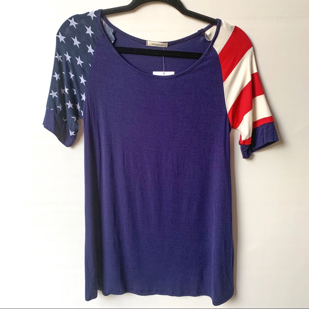 Navy Patriotic Raglan Tee
